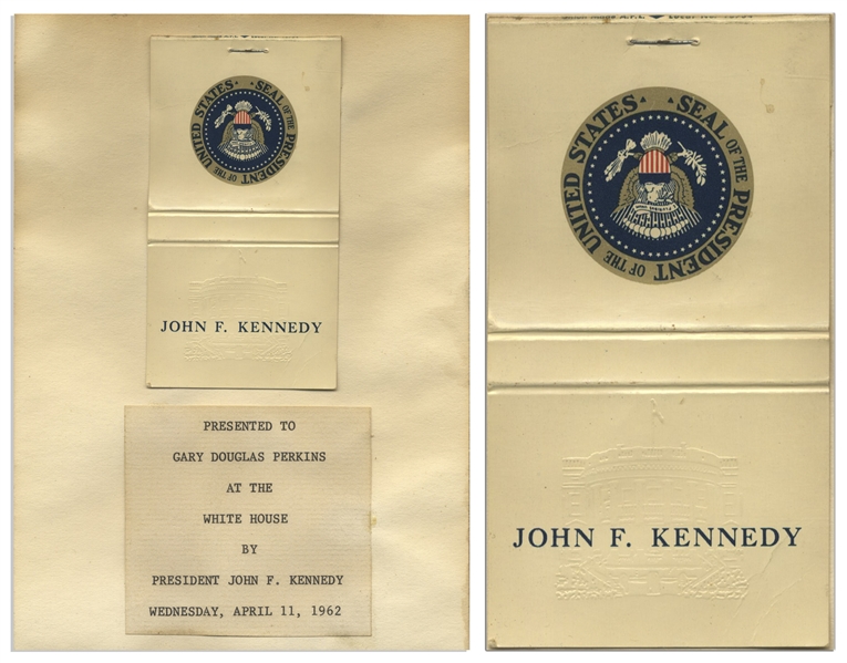 John F. Kennedy Matchbook, Gifted by the President in 1962